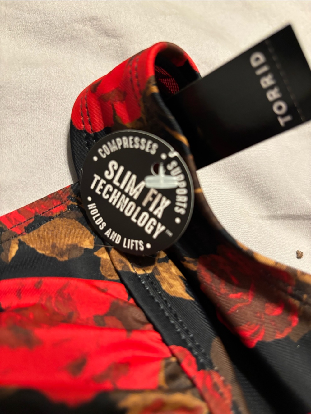 Torrid Black with Red Roses and Gold Leaves - Picture 3 of 5